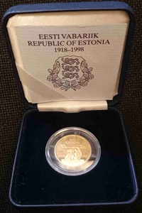  Монета EESTI VABARIK 1918 -1998 